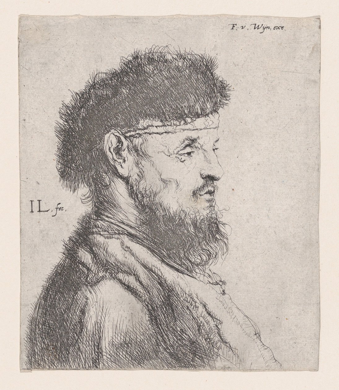 Busto di un uomo con cappello di pelliccia, XVII secolo da Jan Lievens