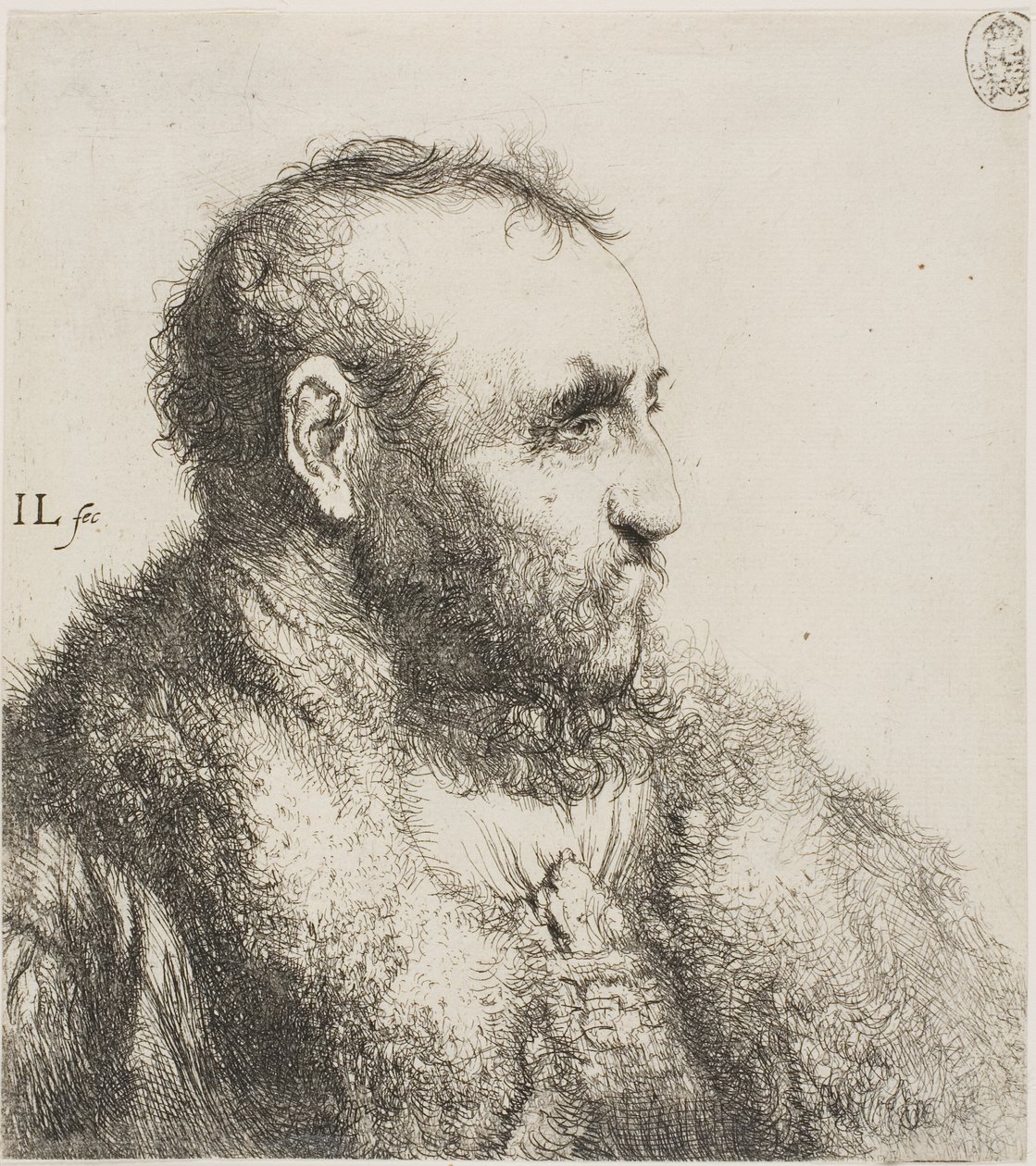 Busto di un vecchio da Jan Lievens