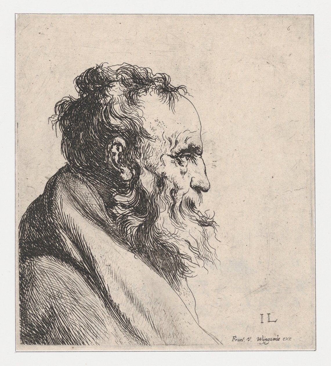 Busto di un anziano da Jan Lievens