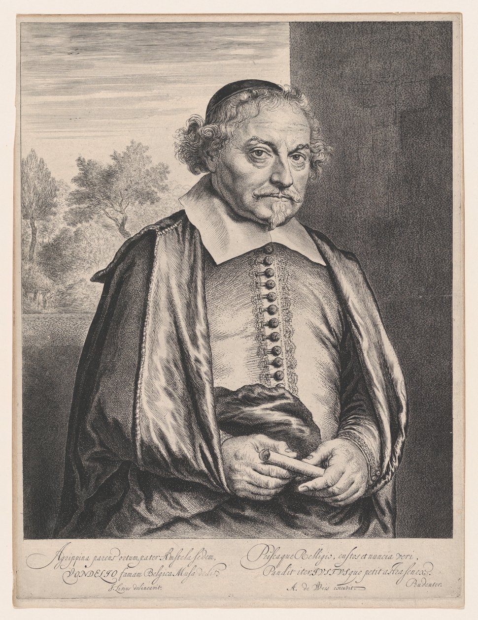 Joost van den Vondel, XVII secolo da Jan Lievens