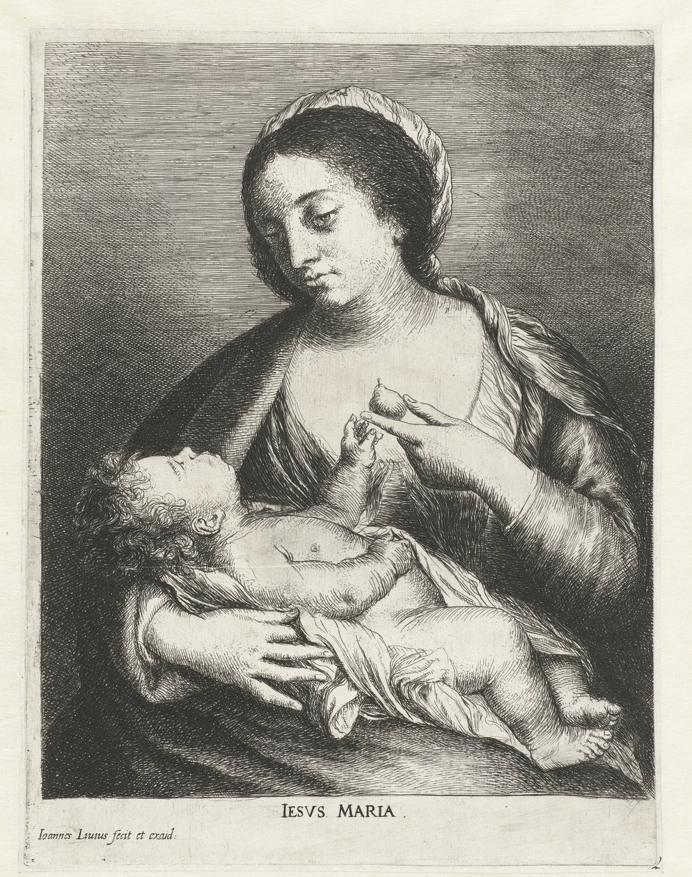 Maria con Bambino e una pera da Jan Lievens