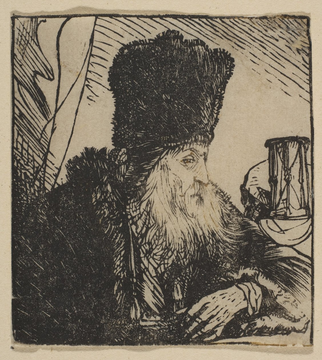 Filosofo con clessidra da Jan Lievens