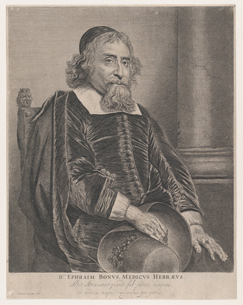 Ritratto di Ephraim Bonus, medico da Jan Lievens