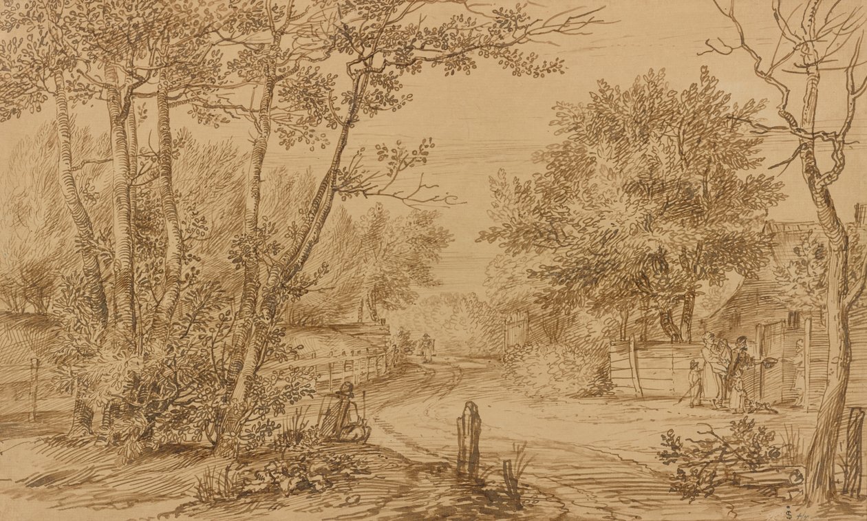 Veduta di un sentiero nel bosco dell