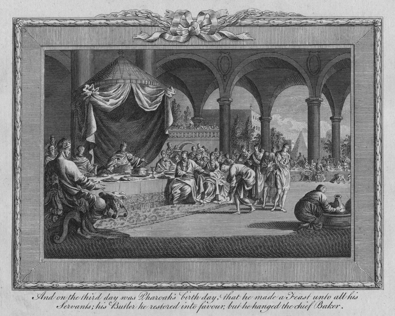 E il terzo giorno fu il compleanno del faraone..., fine XVII-inizio XVIII secolo da Jan Luyken