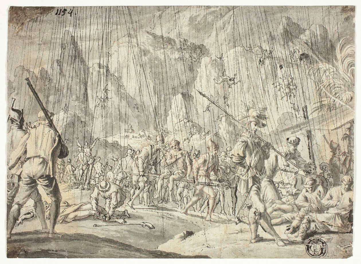 Scena di battaglia da Jan Luyken