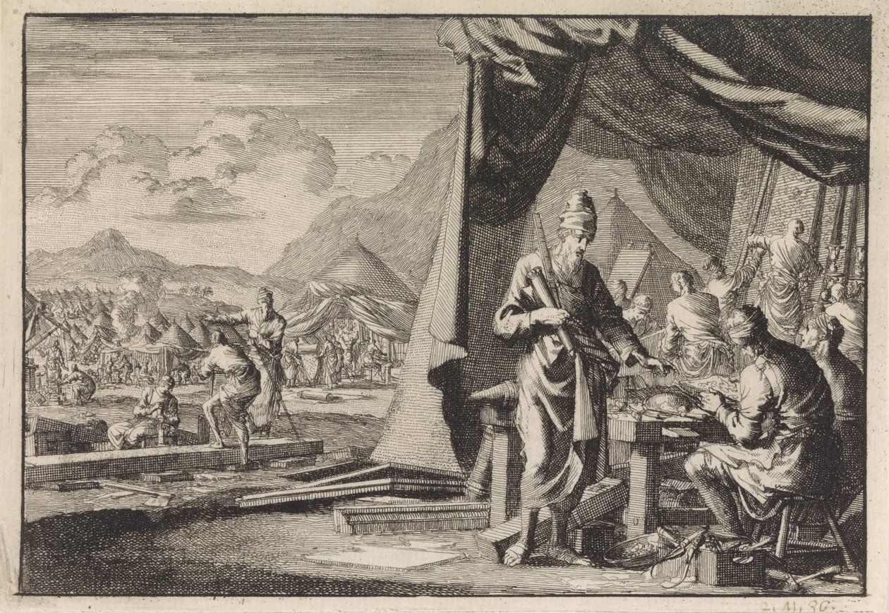 Costruzione del Tabernacolo da Jan Luyken