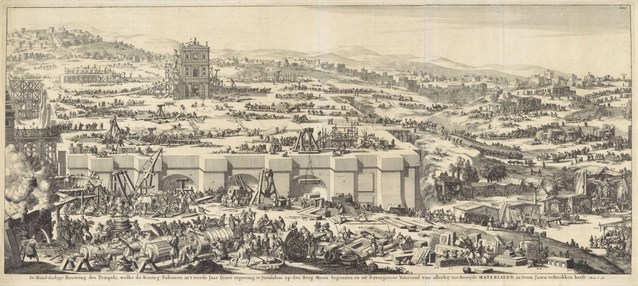 Costruzione del tempio di Salomone da Jan Luyken