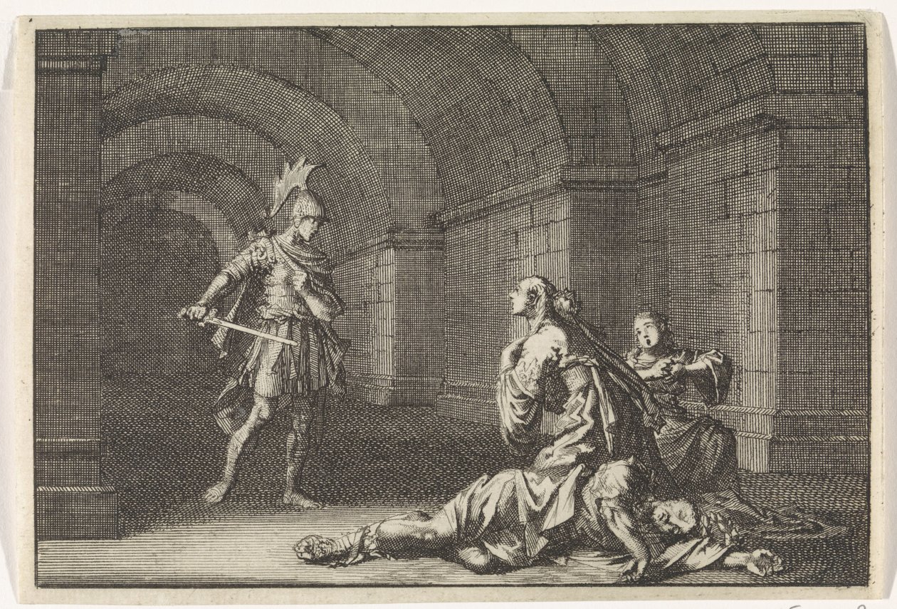 Cesonia con sua figlia uccisa da Lupo da Jan Luyken