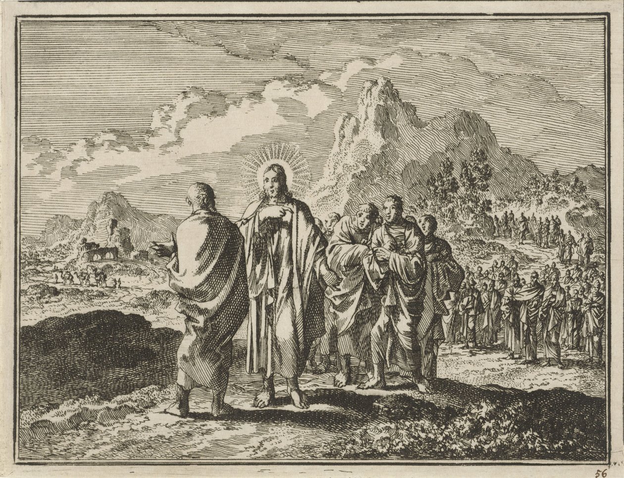 Cristo punisce Pietro da Jan Luyken