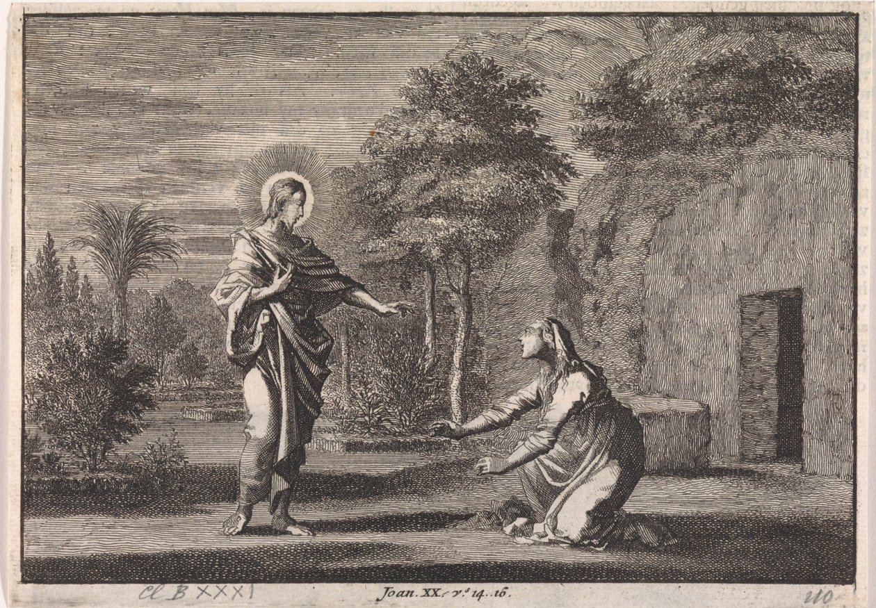 Cristo appare a Maria Maddalena (Noli me tangere) da Jan Luyken