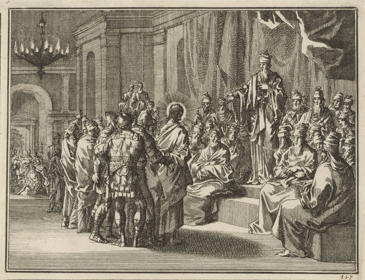 Cristo davanti al sommo sacerdote Anna da Jan Luyken