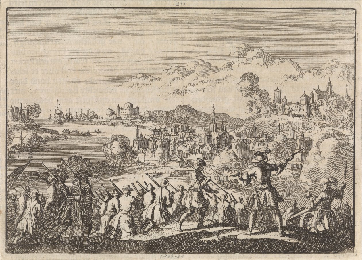 I francesi conquistano Cartagena in Sud America, 1697 da Jan Luyken