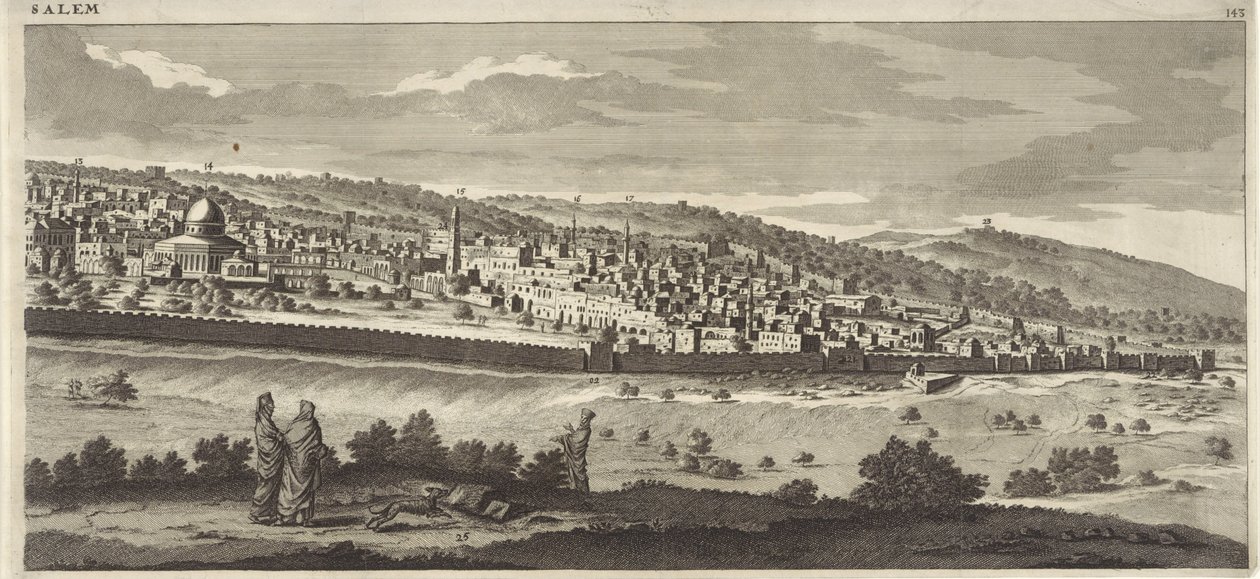 Veduta di Gerusalemme (pannello destro) da Jan Luyken