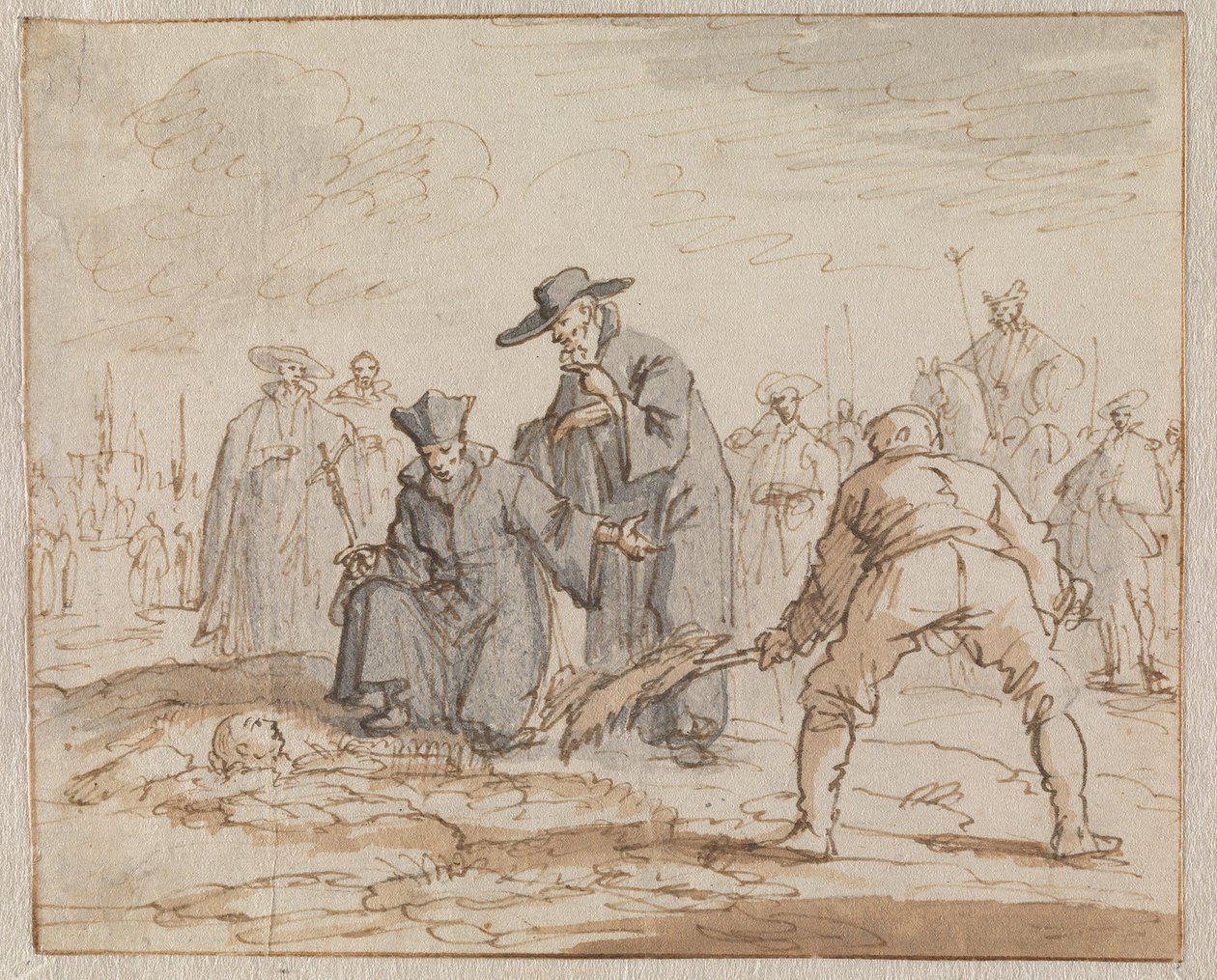 La sepoltura viva di Anneke van den Hove a Bruxelles, 1591 da Jan Luyken