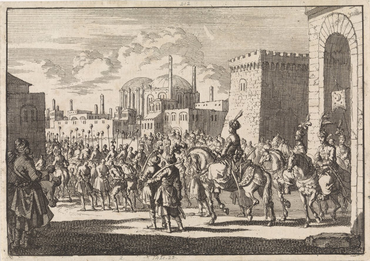 Ingresso del sultano Mustafa II a Costantinopoli, 1695 da Jan Luyken