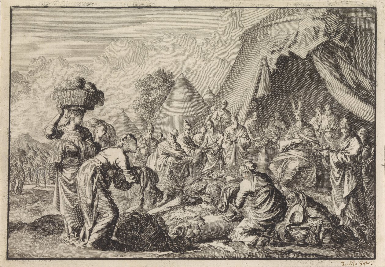Gli Israeliti portano i loro tesori per la costruzione del tabernacolo da Jan Luyken