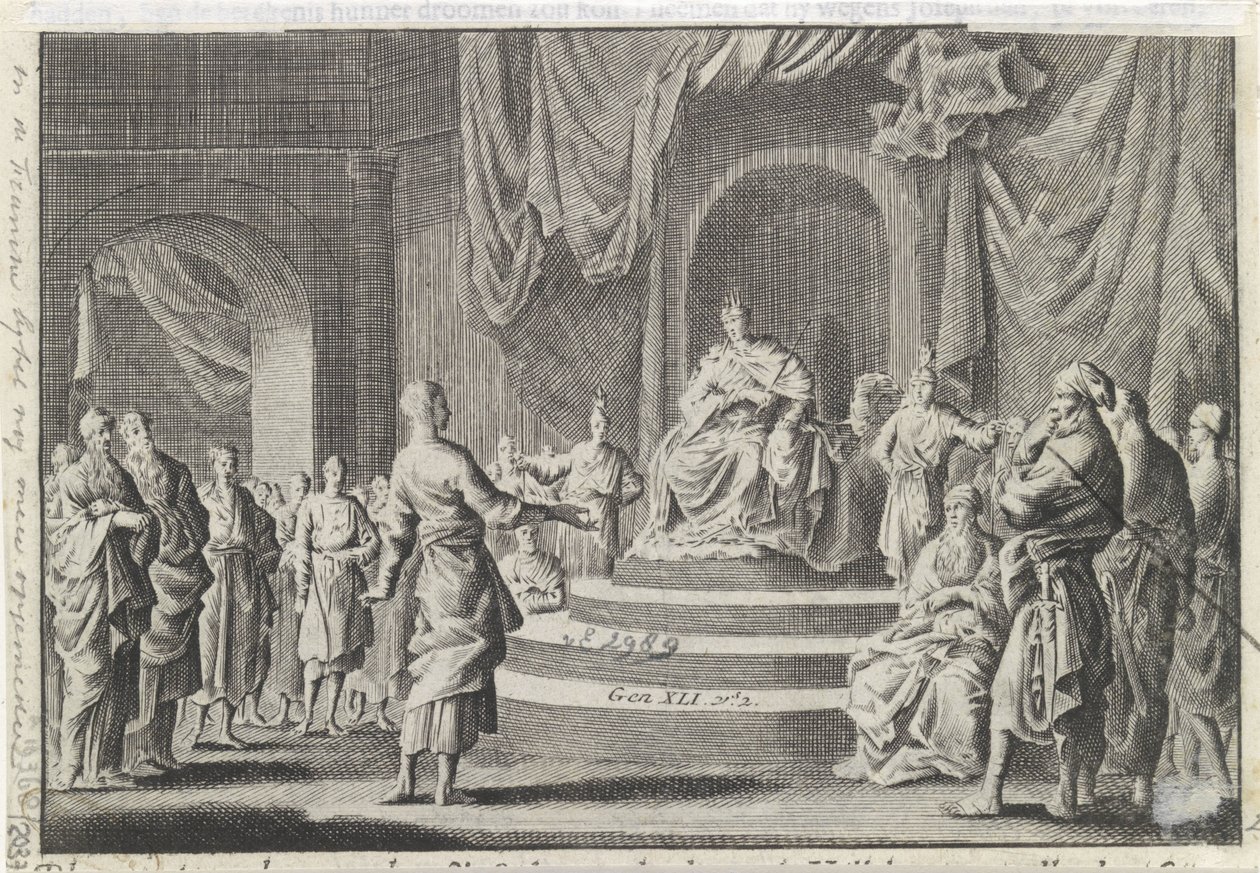 Giuseppe interpreta i sogni del faraone da Jan Luyken
