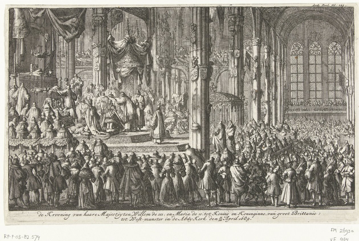 Incoronazione di Guglielmo III, 1689 da Jan Luyken