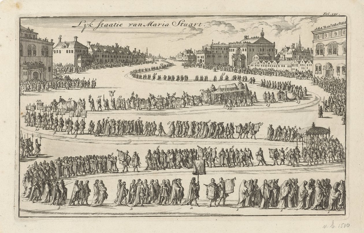 Corteo funebre della regina Maria II Stuart, 1695 da Jan Luyken
