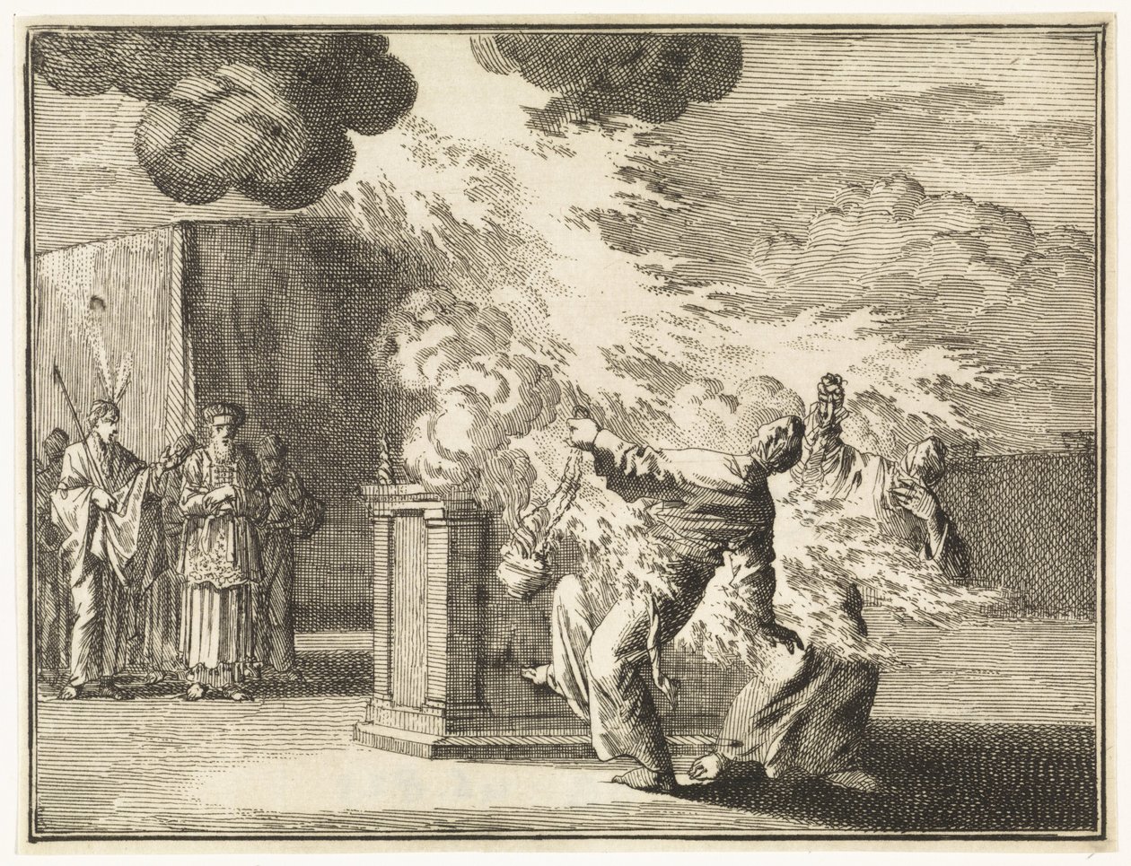 Nadab e Abihu uccisi dalle fiamme da Jan Luyken