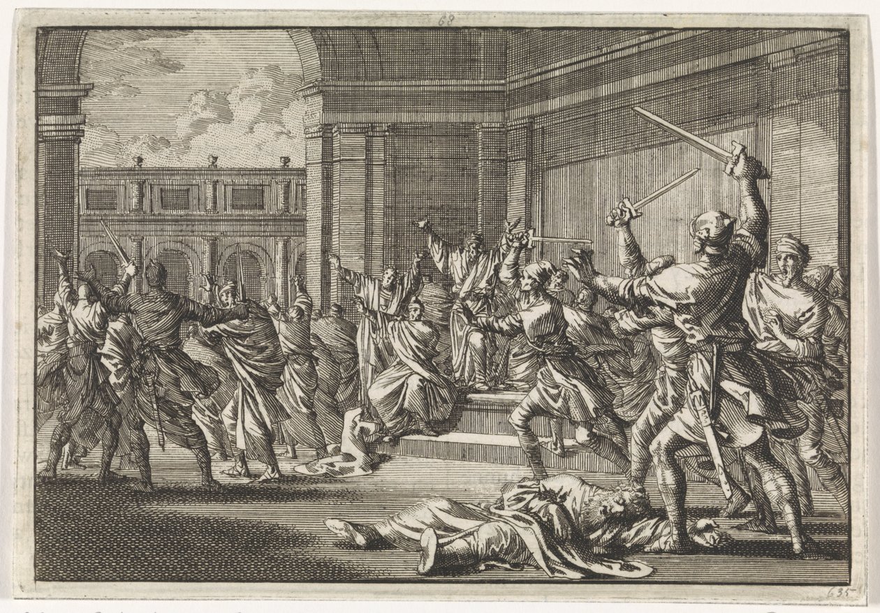 Tumulto e lotta nel tempio di Gerusalemme da Jan Luyken