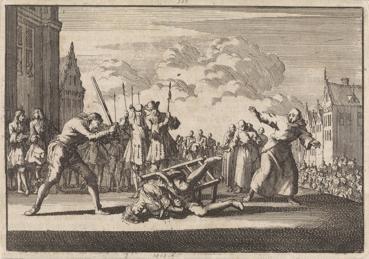 A Mainz viene decapitato il commissario supremo imperiale Cronsbruck, 1691 da Jan Luyken