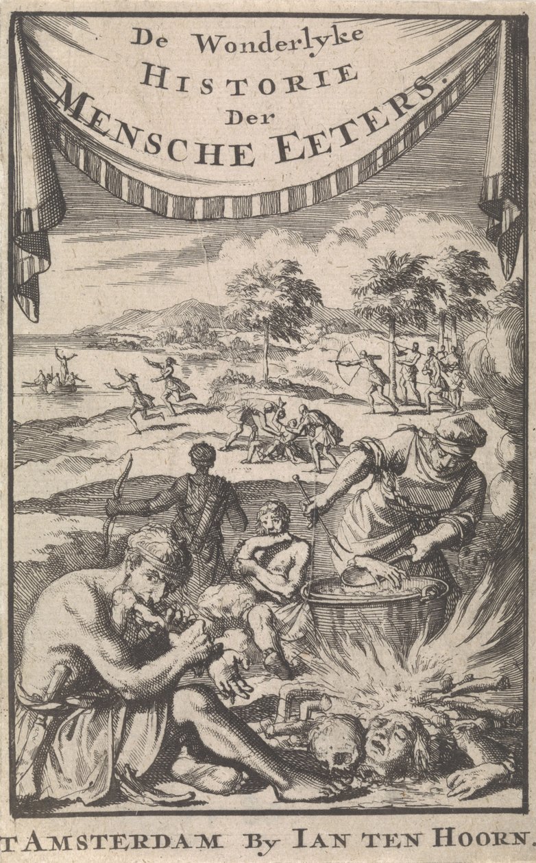 La meravigliosa storia dei mangiatori di uomini di A. Magyrus, 1696 da Jan Luyken