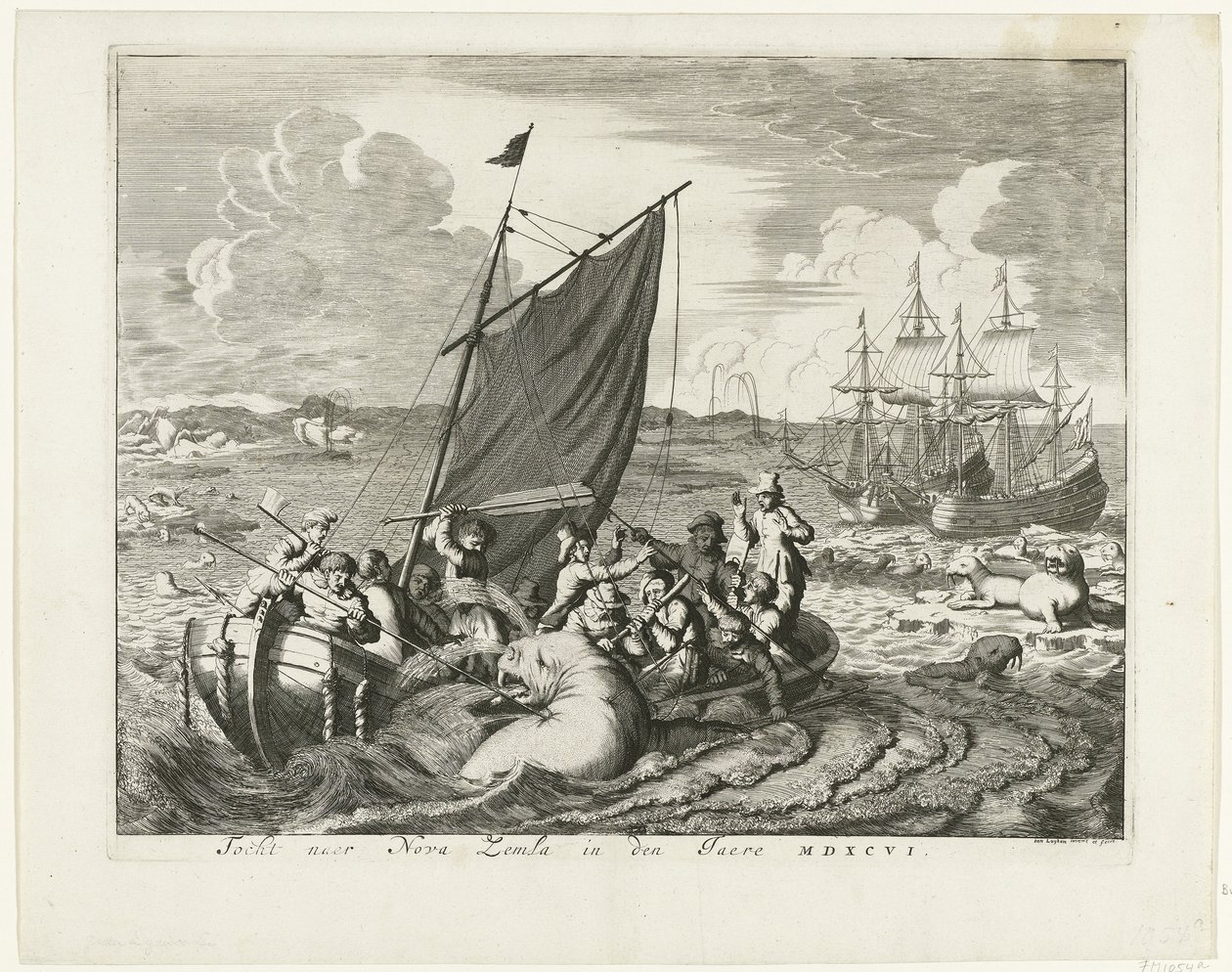 Il viaggio a Novaya Zemlya nel 1596, 1679-1681 da Jan Luyken
