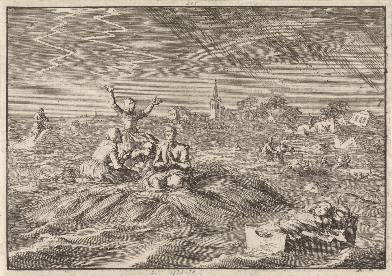 Alluvione a Groningen, 1686 da Jan Luyken