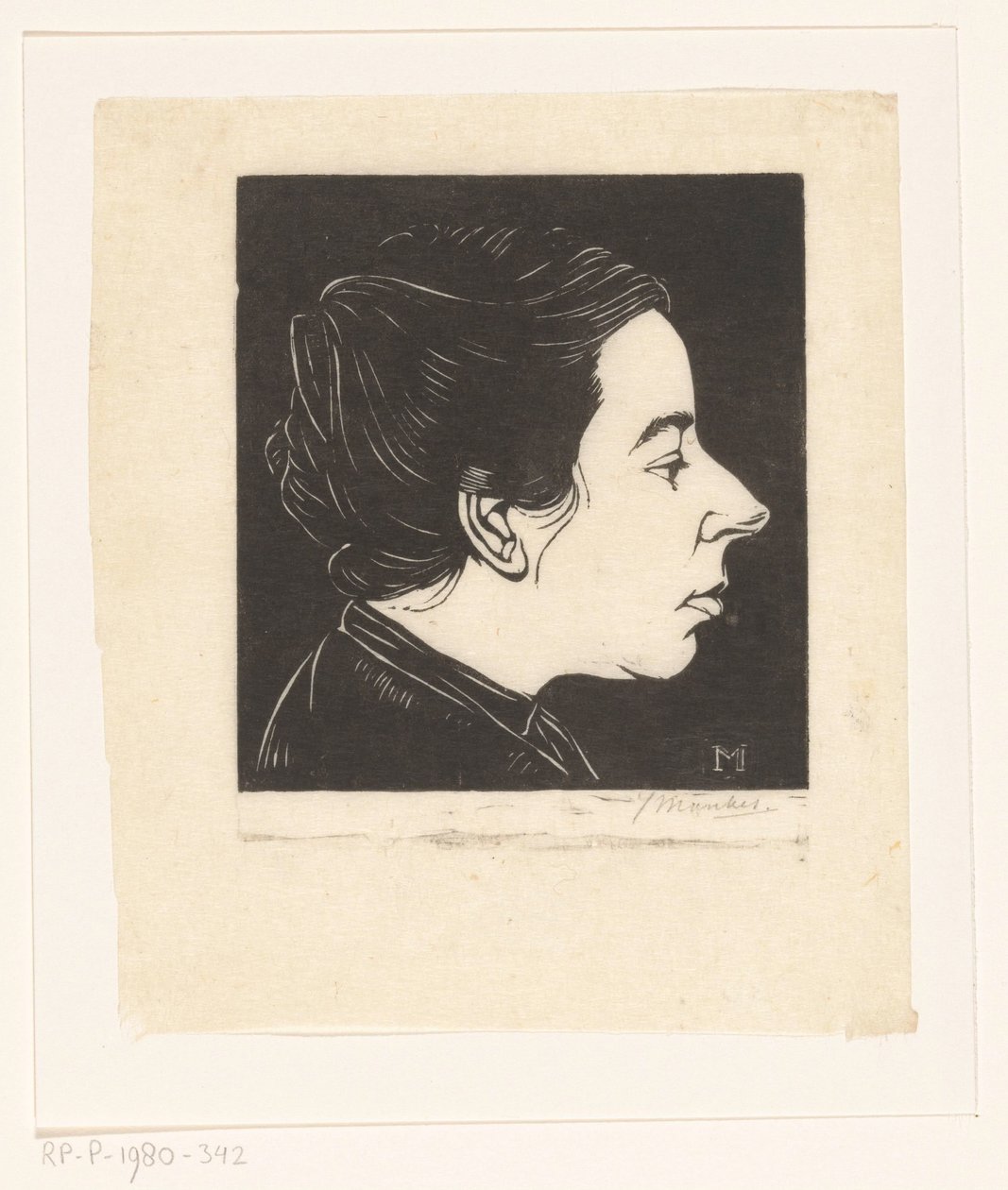 Ritratto di Anne Zernike da Jan Mankes (signed by artist)