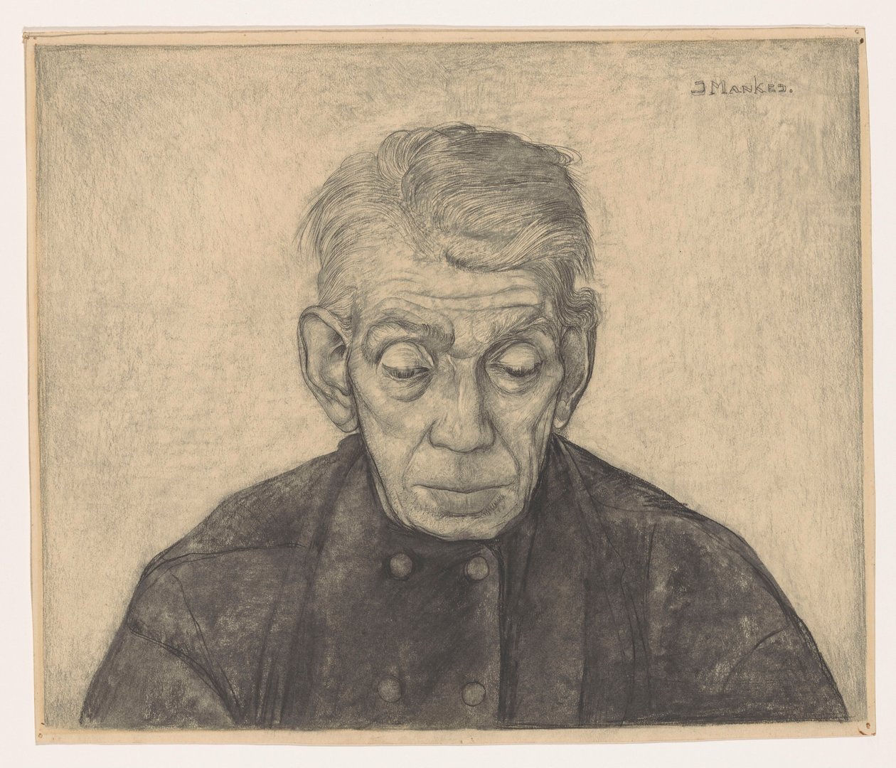 Ritratto di Douwe de Groot da Jan Mankes (signed by artist)