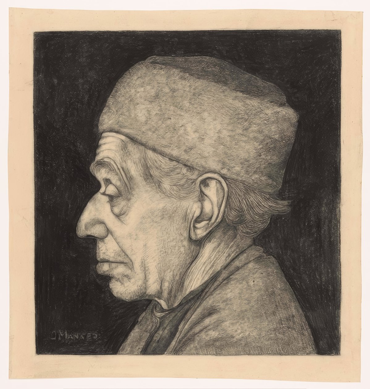 Douwe, di profilo verso sinistra da Jan Mankes