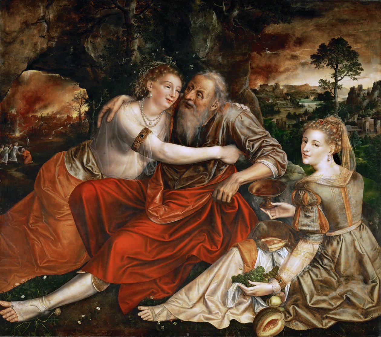 Lot e le sue figlie da Jan Massys