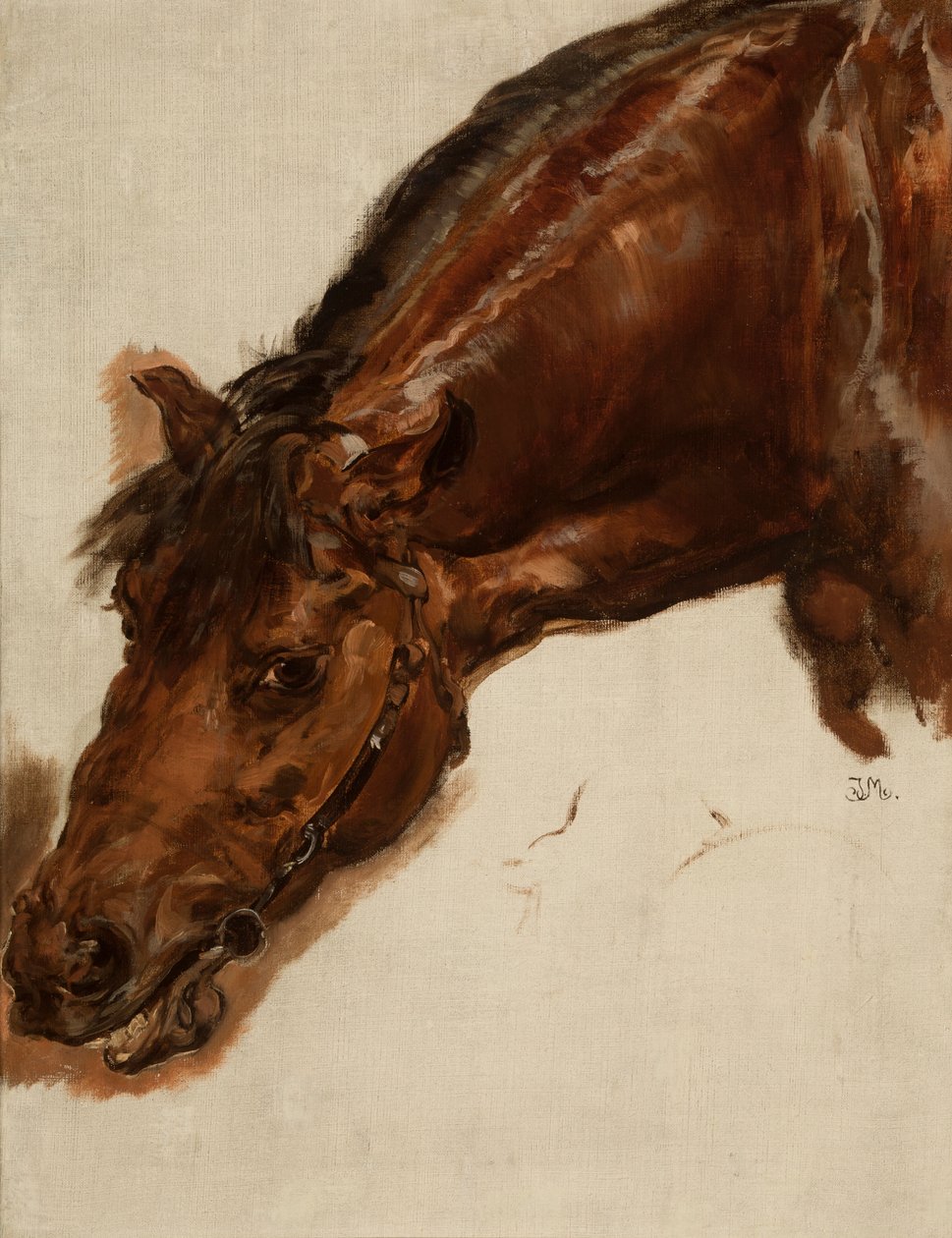 Studio della testa del cavallo da Jan Matejko