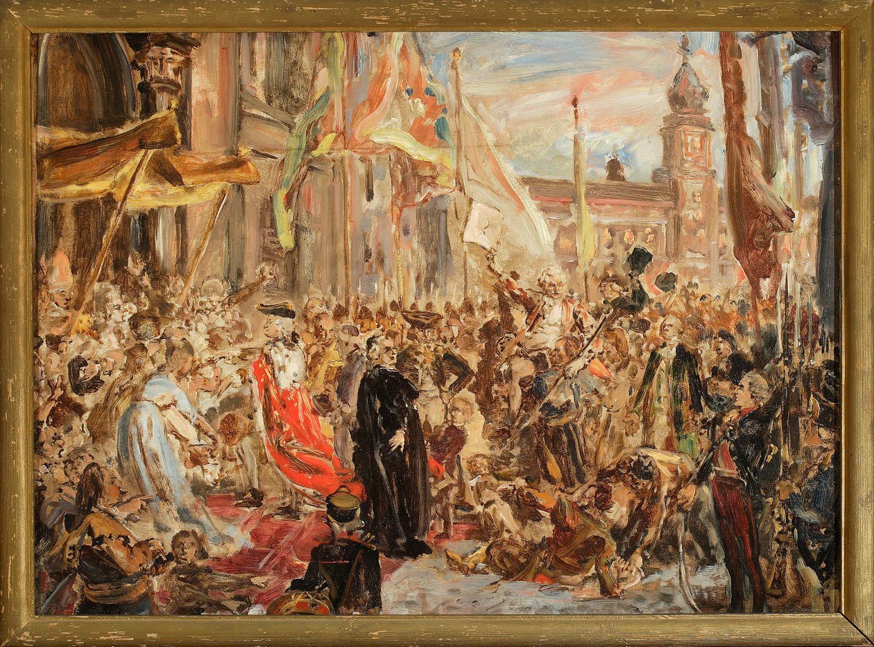 Schizzo per il dipinto "Costituzione del 3 maggio" da Jan Matejko
