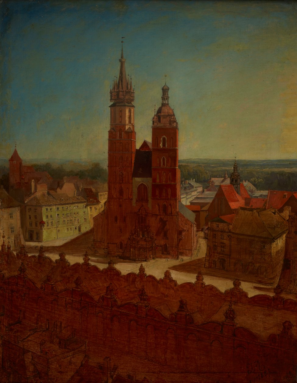Veduta dalla torre del municipio da Jan Matejko