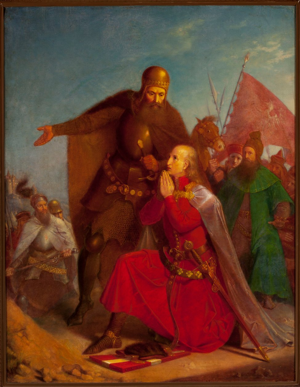 Władysław Jagiełło e Witold mentre pregano prima della battaglia di Grunwald da Jan Matejko