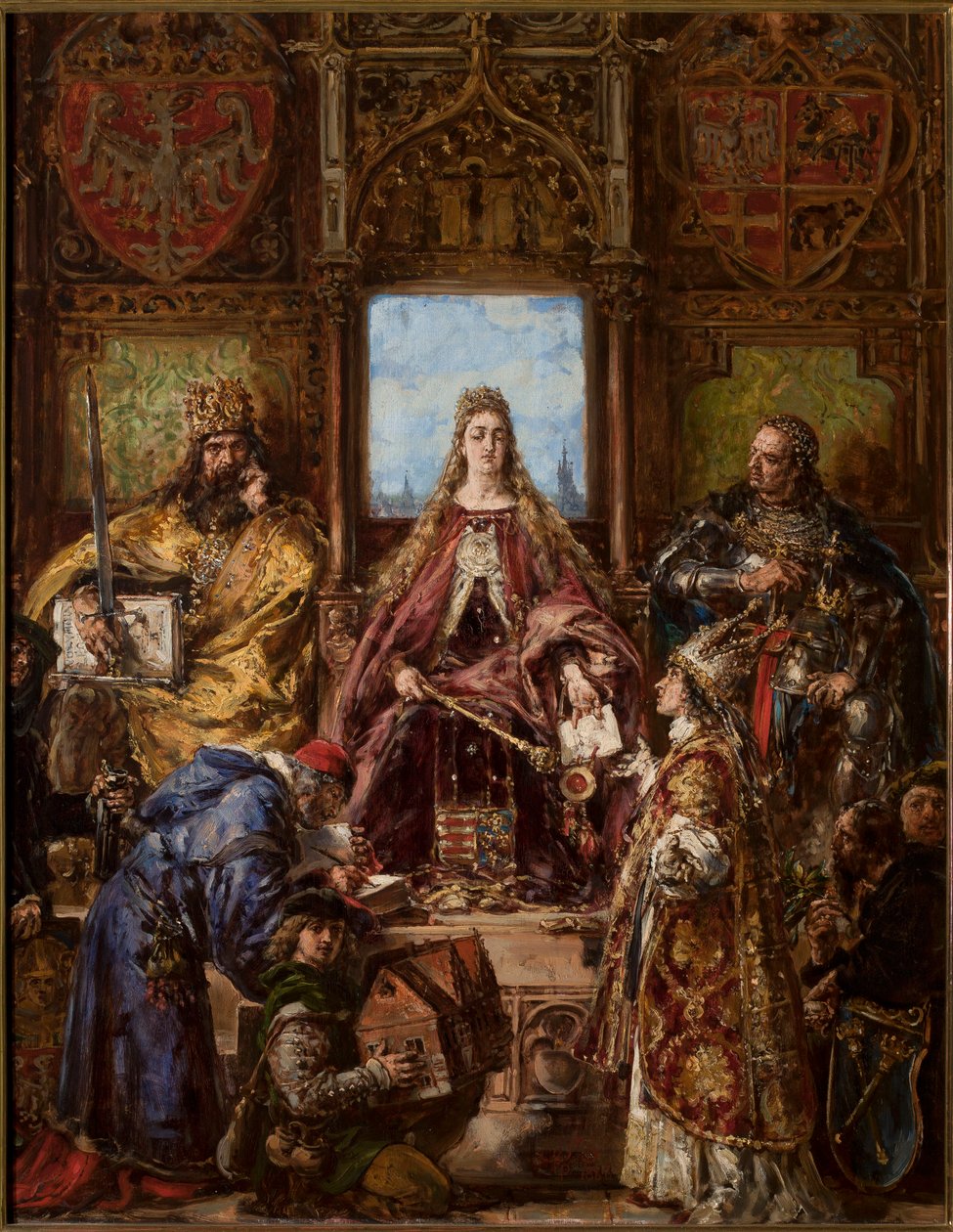 La fondazione della Scuola principale, consolidata dal suo trasferimento a Cracovia. R.P. 1361-1399-1400 da Jan Matejko