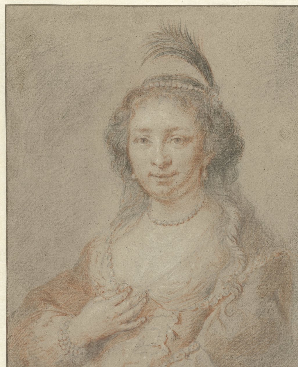 Ritratto di Sara van Baerle, moglie di Philips van Dorp da Jan Maurits Quinkhard
