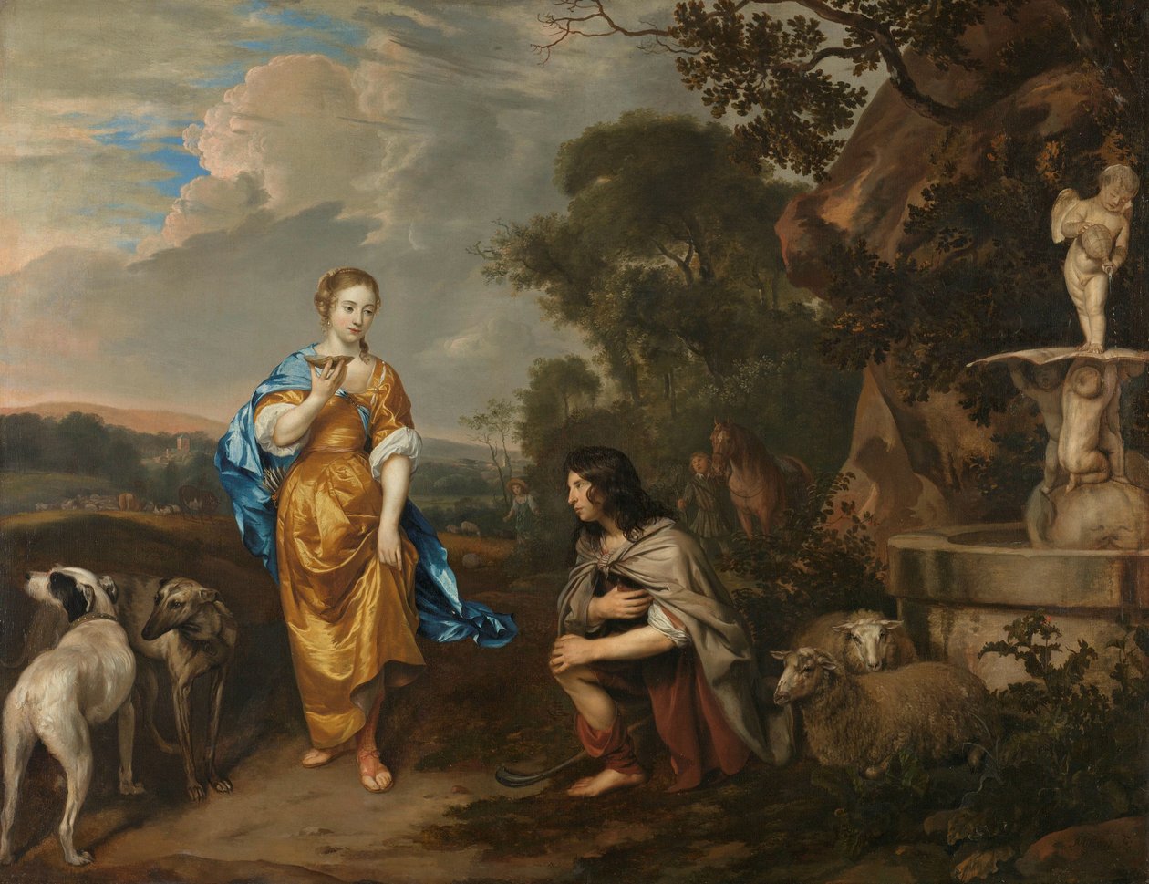 Doppio ritratto di una giovane coppia come Granida e Daiphilo da Jan Mijtens