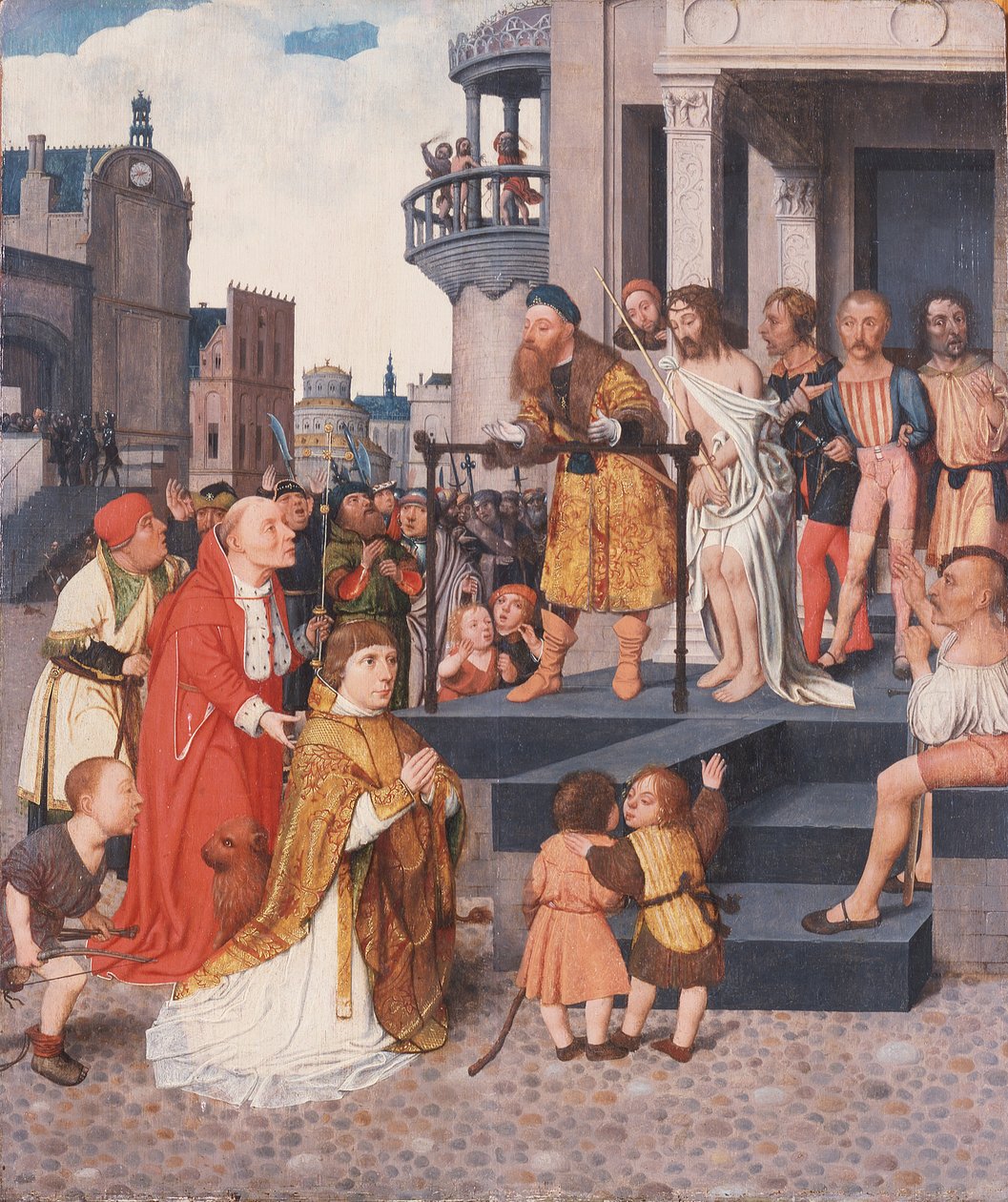 Cristo mostrato al popolo, 1515 circa (olio su tavola) da Jan Mostaert