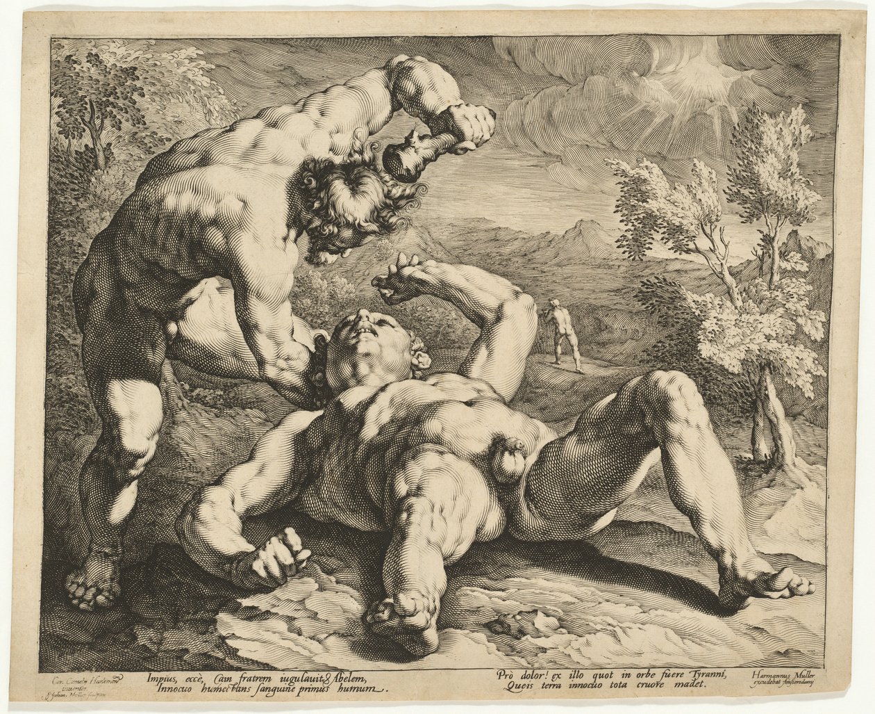 Caino uccide Abele da Jan Muller, after Cornelis Cornelisz van Haarlem