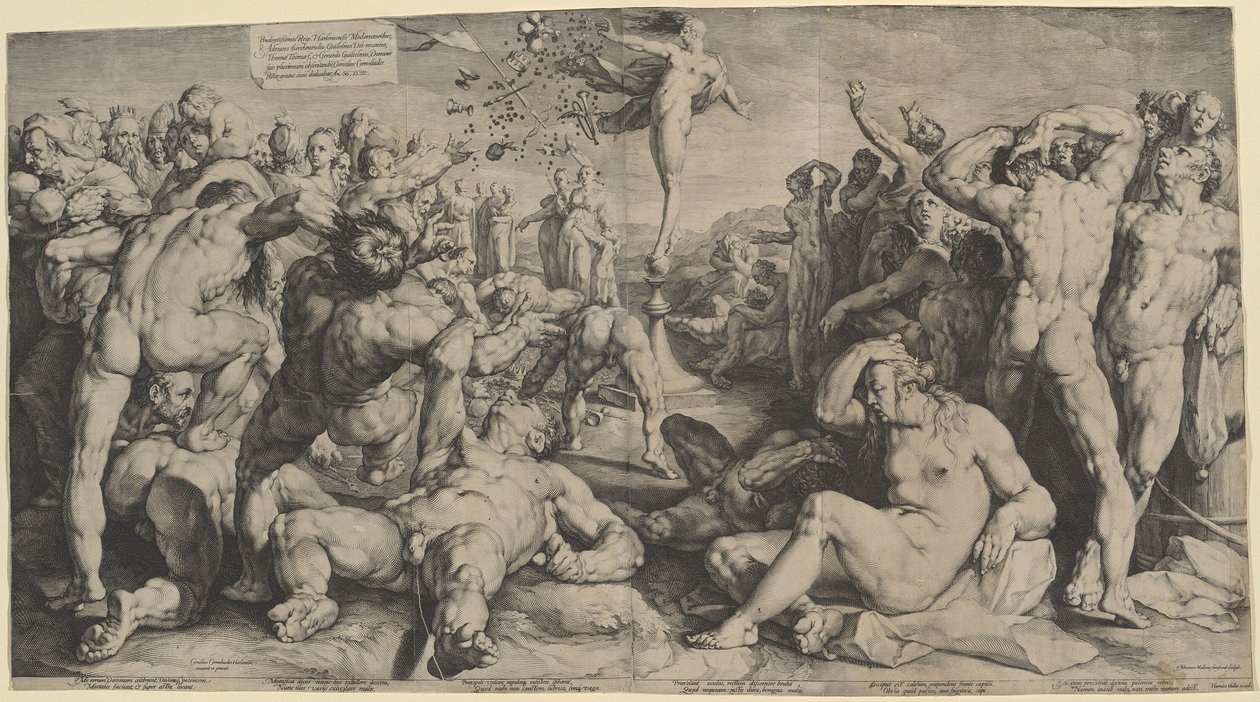 Fortuna che Distribuisce i suoi Doni da Jan Muller, after Cornelis Cornelisz van Haarlem