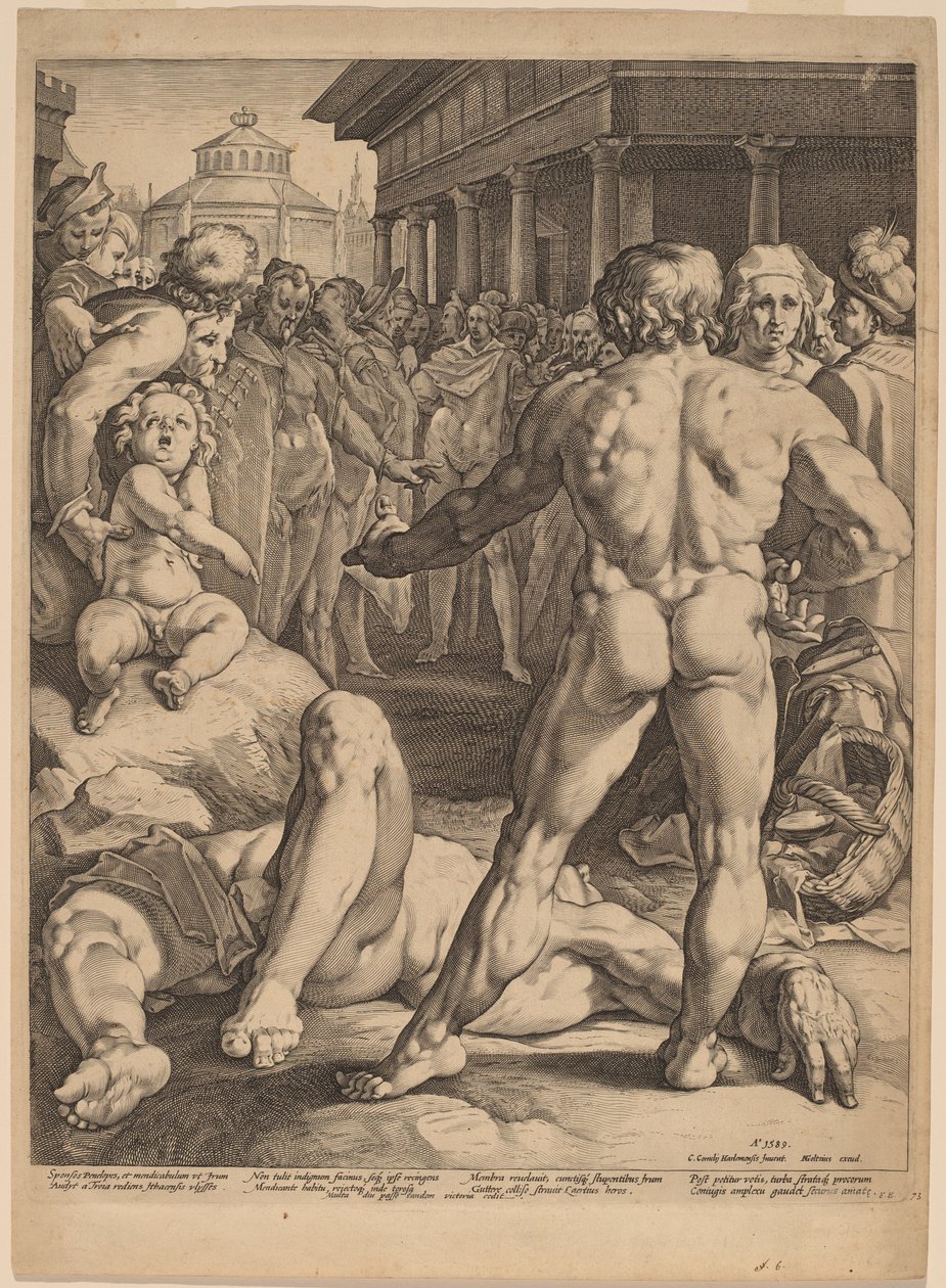 La lotta tra Ulisse e Irus da Jan Muller, after Cornelis Cornelisz van Haarlem