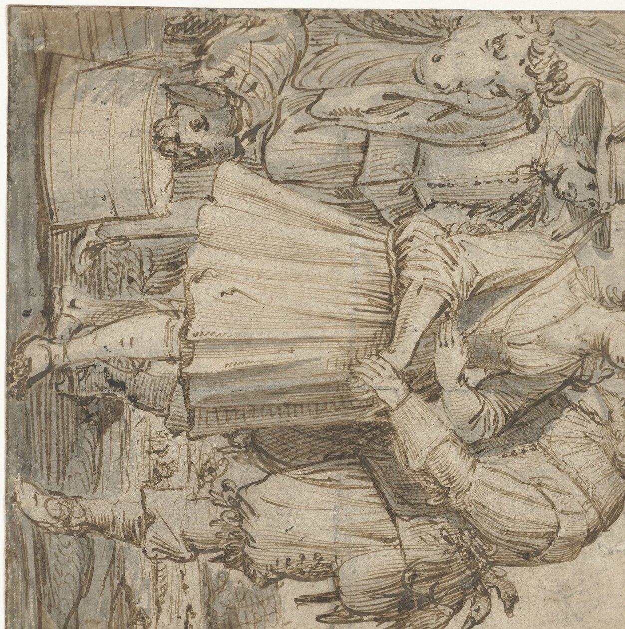 Cacciatore anziano e una giovane donna da Jan Philipsz. van Bouckhorst