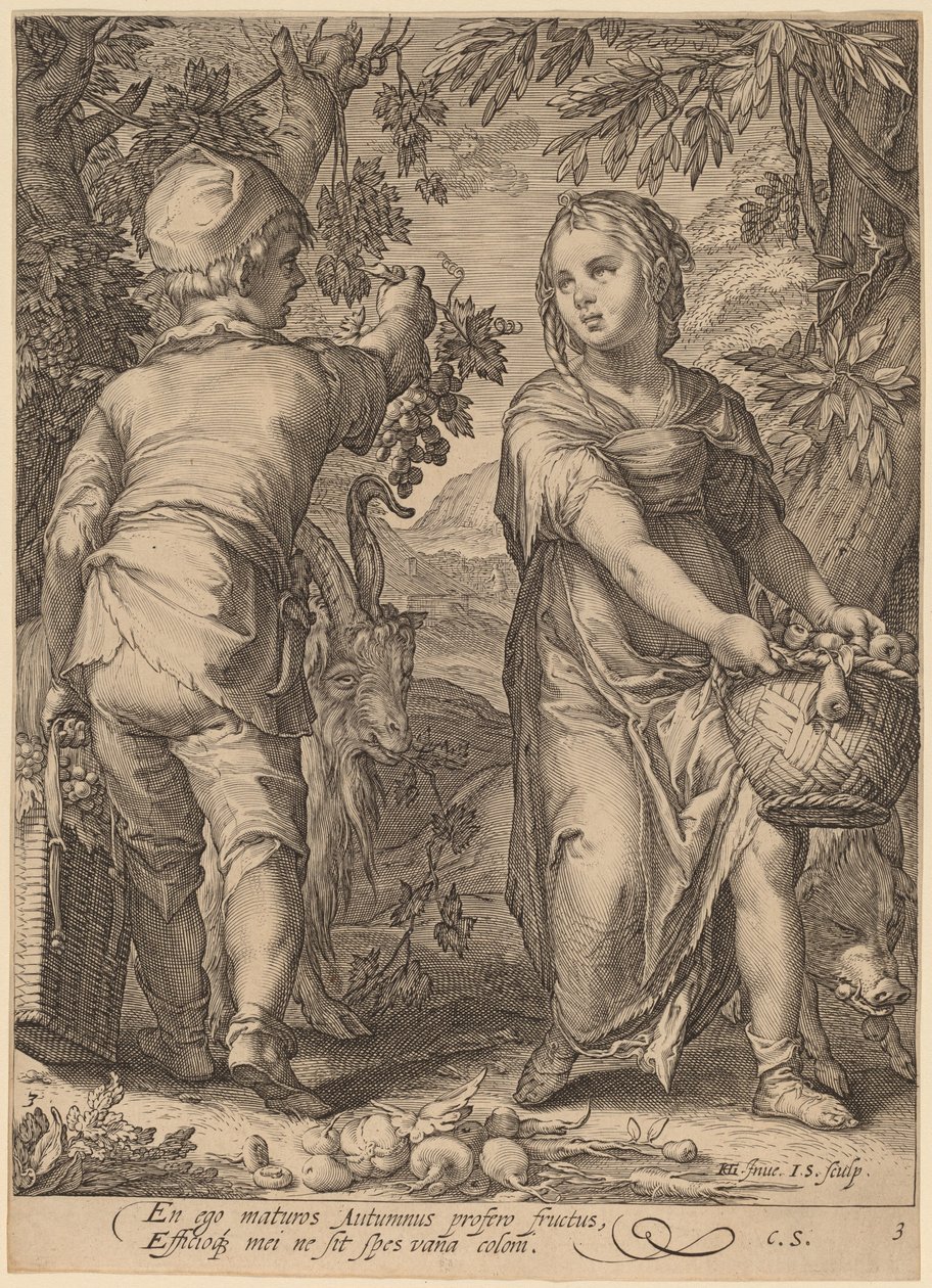 Autunno da Jan Pietersz Saenredam after Hendrik Goltzius