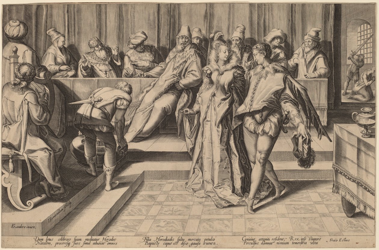 Salomè danza davanti a Erode da Jan Pietersz Saenredam, after Karel van Mander I