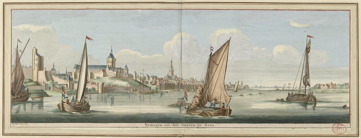 Veduta di Nimega da est da Jan Ruyter