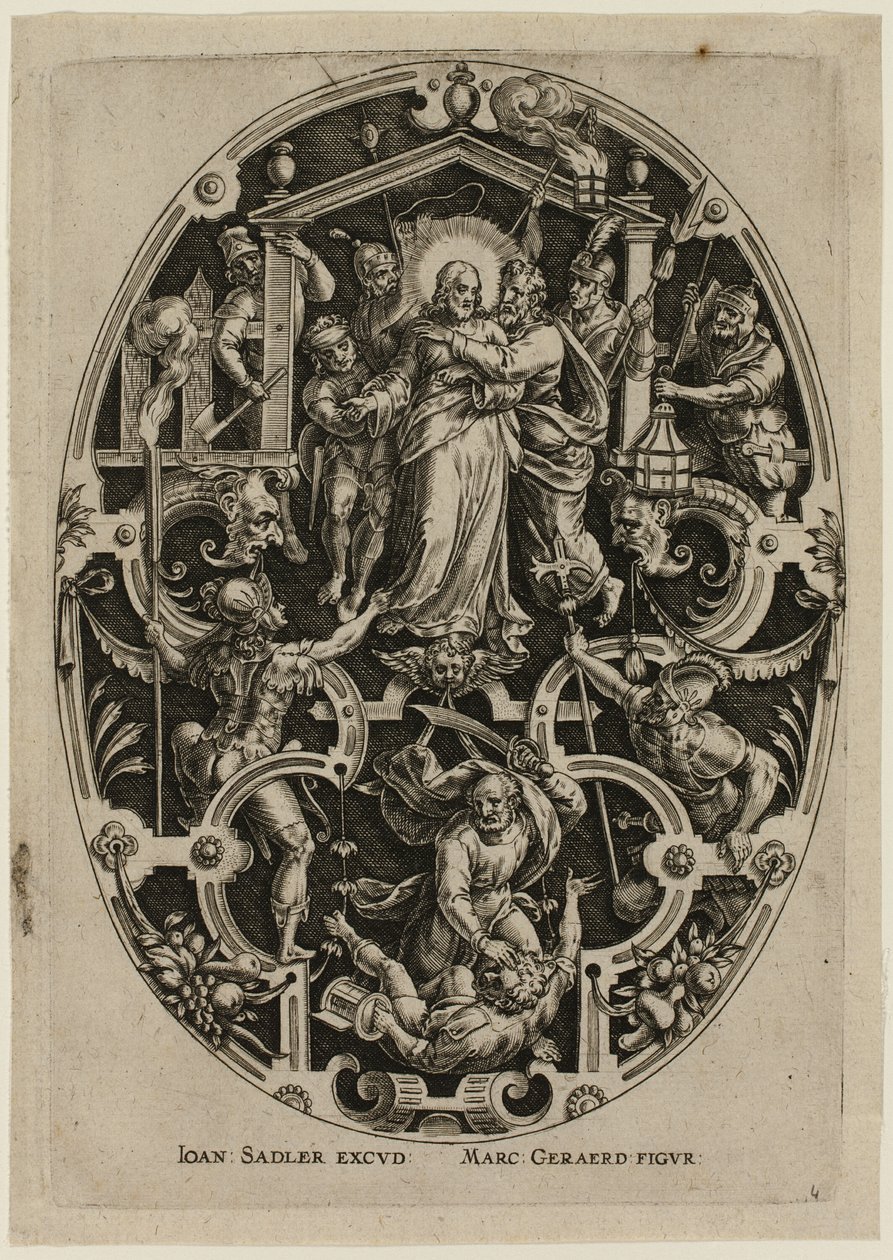 Il tradimento di Cristo, dalla Passione di Cristo da Jan Sadeler I